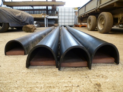Bespoke built rubber fender to help protect the gunnel of the sailing boats against a pontoon