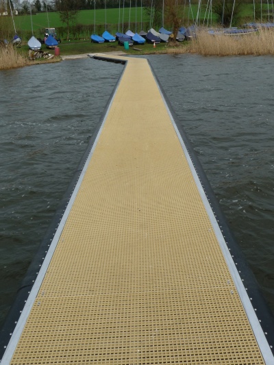 Bespoke built angled jetty