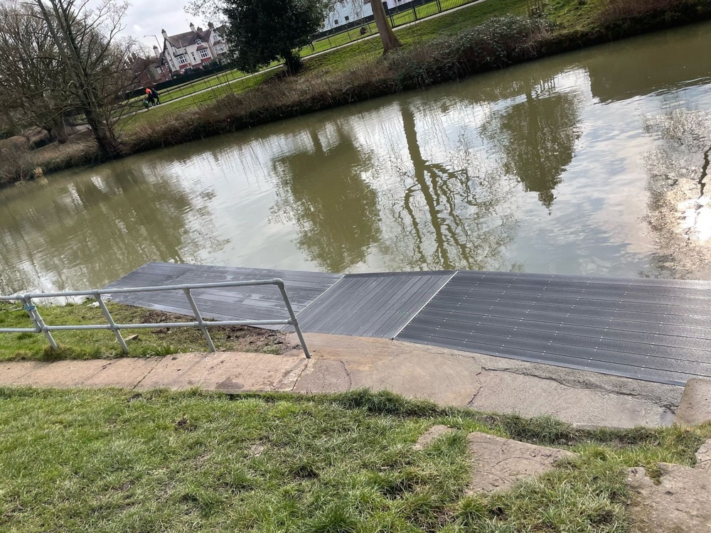 Smooth water-edge detail allowing easy kayak seal launches at the canoe club.