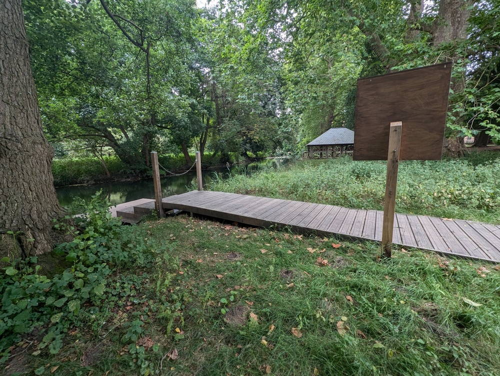 Belton House walkway and jetty for punting