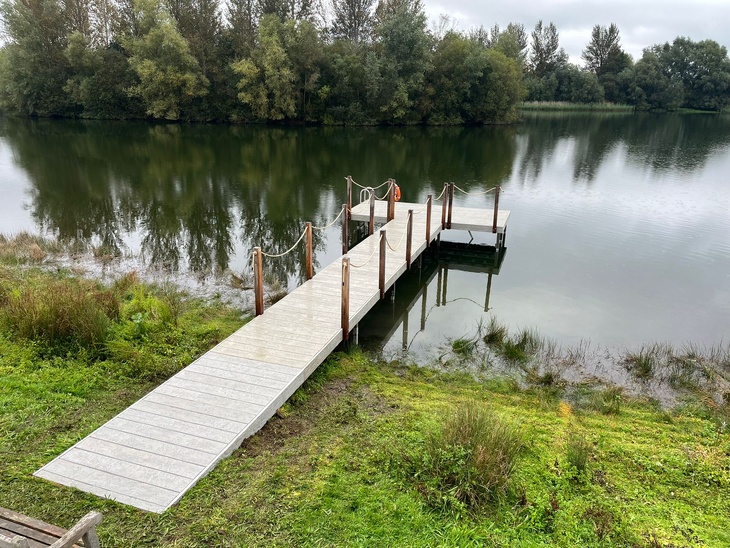 Farm lake jetty